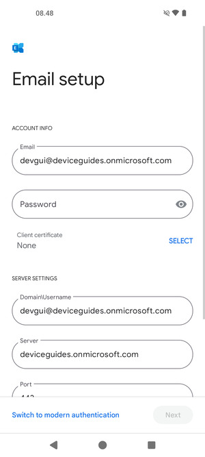 Enter your password
