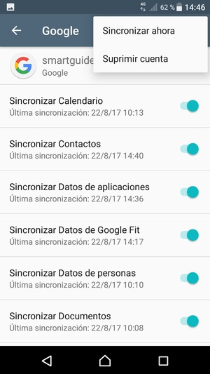 Seleccione Sincronizar ahora
