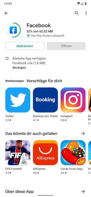 Warten Sie, bis der Installationsprozess  beendet ist