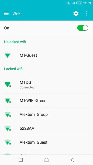 You are now connected to the Wi-Fi network