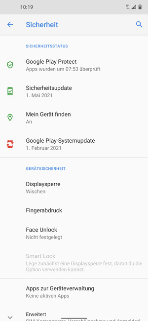Um Ihre Bildschirmsperre zu aktivieren, wählen Sie Displaysperre