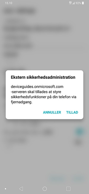 Vælg TILLAD