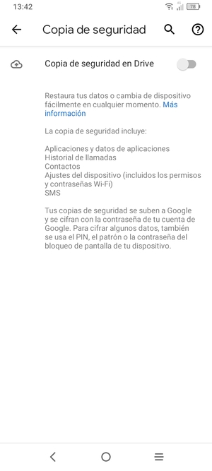 Active Copia de seguridad en Drive