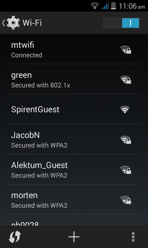 You are now connected to the Wi-Fi network