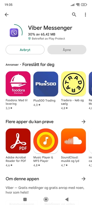 Vent til installasjonen er ferdig