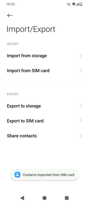 Your contacts will be saved to your Google account and saved to your phone the next time Google is synced.