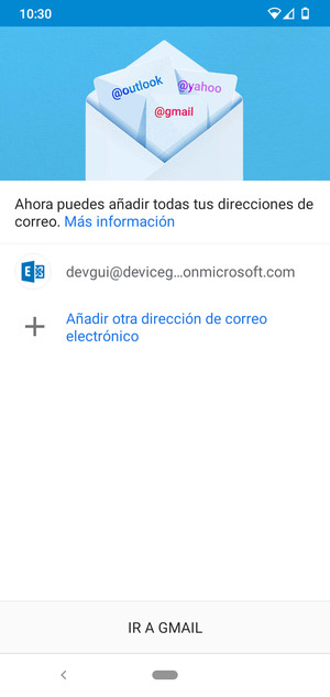 Seleccione IR A GMAIL
