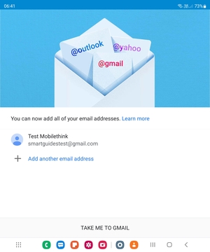 Select TAKE ME TO GMAIL