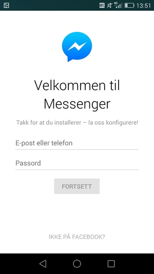 Applikasjonen er klar til bruk