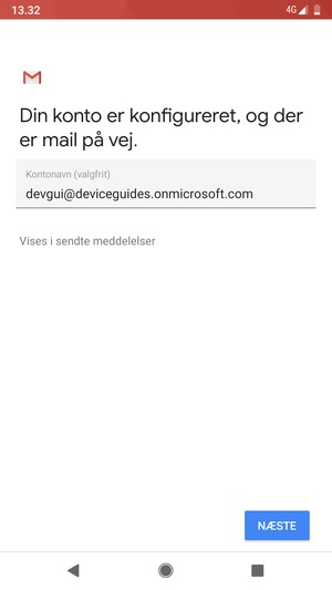 Giv din konto et navn og vælg NÆSTE