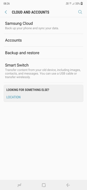 Select Backup and restore