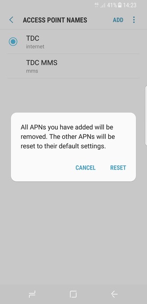 Select RESET