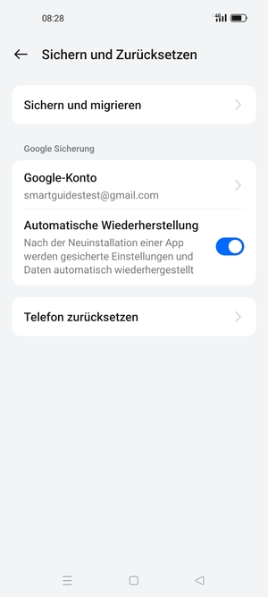 Wählen Sie Google-Konto