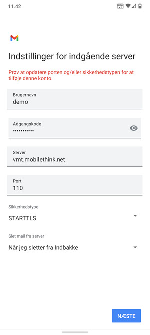 Vælg Sikkerhedstype