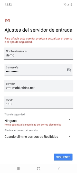 Seleccione SIGUIENTE