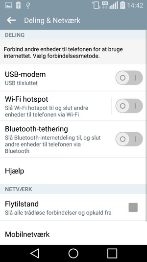 Vælg Mobilnetværk