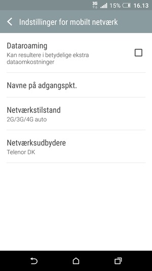 For at skifte netværk, hvis der opstår netværksproblemer, vælg Netværksudbydere