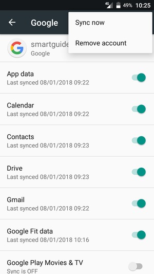 Select Sync now
