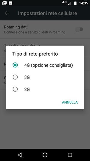 Seleziona la tua opzione preferita