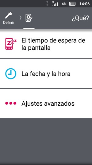 Desplácese y seleccione Ajustes avanzados
