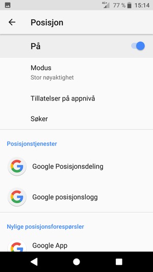 Slå av Posisjon