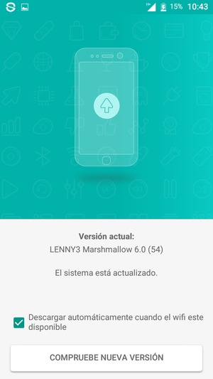 Si su teléfono está actualizado, verá la siguiente pantalla