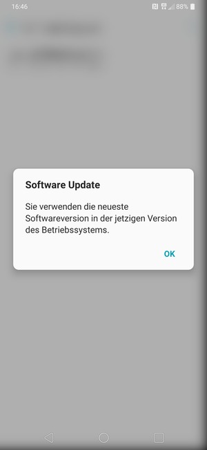 Falls Ihr Handy aktualisiert ist, wählen Sie OK