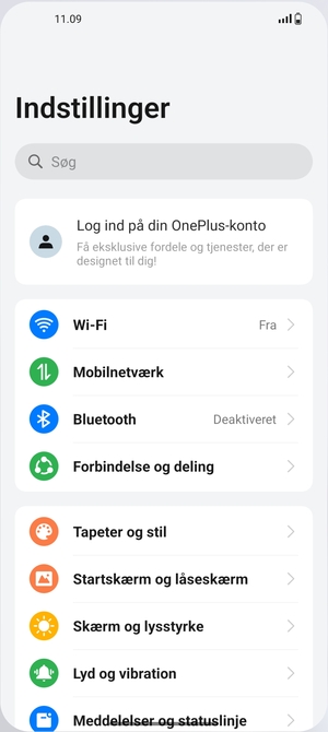 Vælg Wi-Fi
