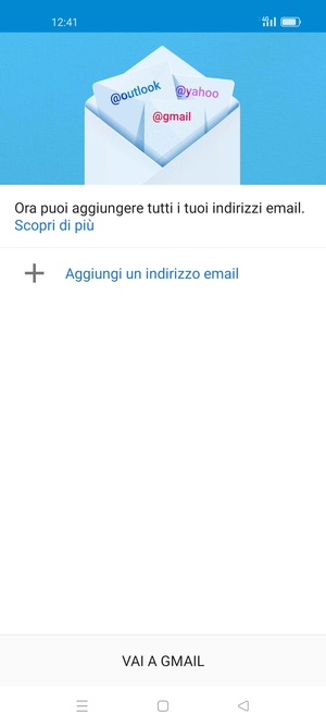 Seleziona Aggiungi un indirizzo email