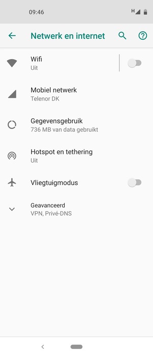 Selecteer Mobiel netwerk