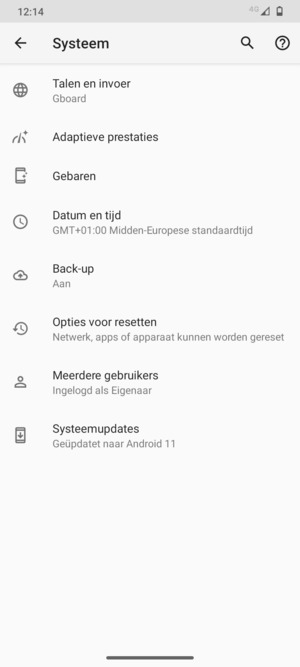 Selecteer Systeemupdates