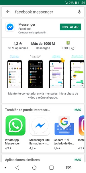 Seleccione la aplicación