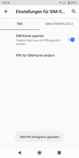Ihre PIN der SIM-Karte wurde geändert