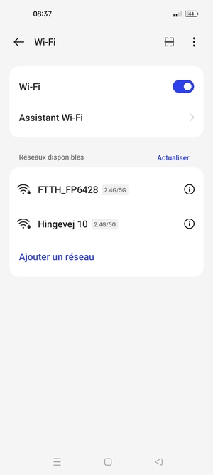 Sélectionnez le réseau sans fil auquel vous souhaitez vous connecter