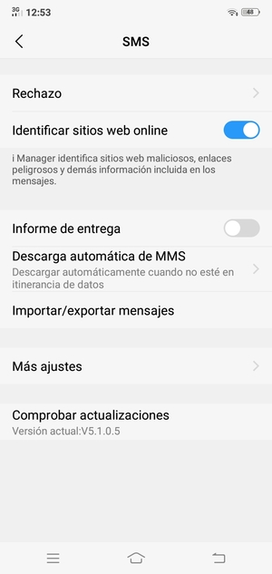 Seleccione Más ajustes