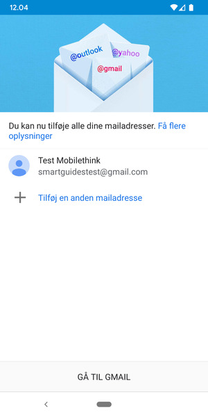 Vælg GÅ TIL GMAIL