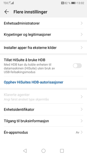 Velg Krypetinger og legitimasjoner