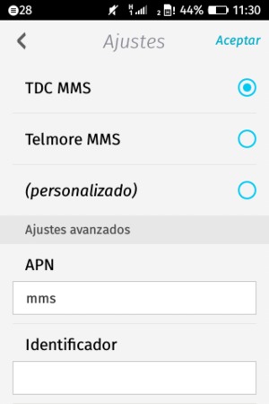 Si vé una lista de operadores, seleccione Public