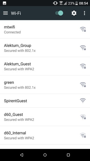 You are now connected to the Wi-Fi network
