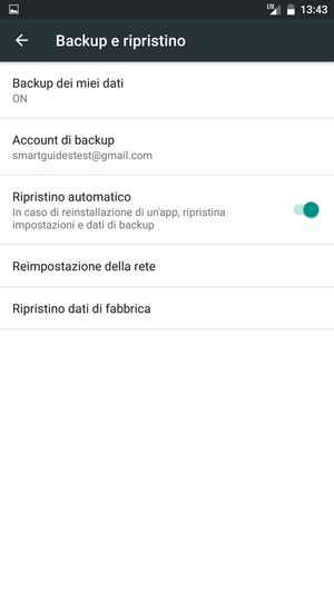 Seleziona Account di account