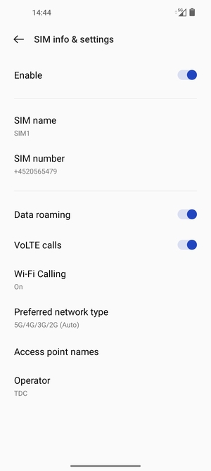 Turn Data roaming on or off