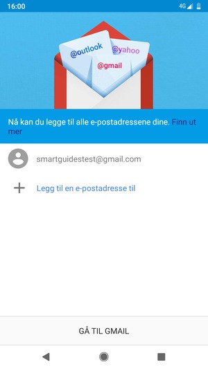 Velg GÅ TIL GMAIL