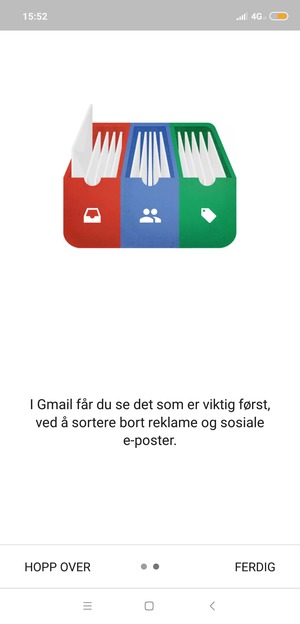 Velg FERDIG