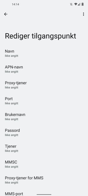 Skriv inn internett-informasjon