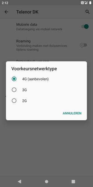 Selecteer uw voorkeursoptie