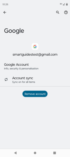 Select Account sync