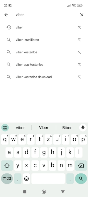 Geben Sie den Namen der App ein und wählen Sie Suchen