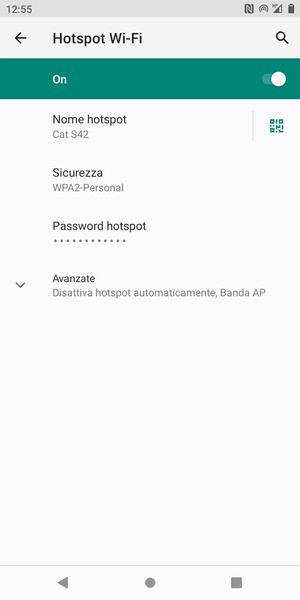 Il telefono è ora pronto per essere usato come modem