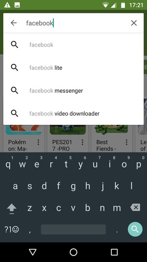 Enter the app name and select Search
