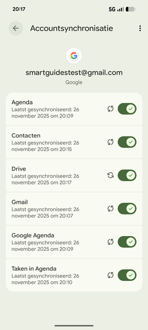Selecteer de Menu-knop